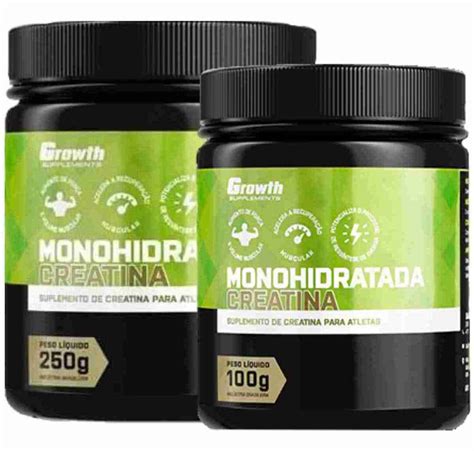 Creatina 100g Creatina 250g Monohidratada Original Growth Frete Grátis