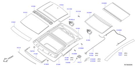 2022 Nissan Pathfinder Sunroof Guide Jaw Left Sunroof Guide Jaw 91359 9n02a Genuine