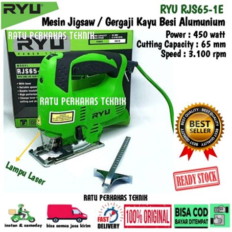 Jual Ryu Jigsaw RJS65 1E Mesin Gergaji Listrik Potong Kayu Triplek