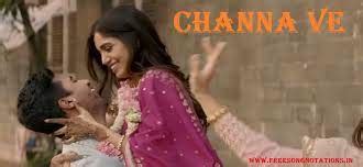 Channa Ve Song Notation Movie Bhoot for Piano, Harmonium and Flute