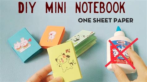 Diy Ideas Diy Mini Notebooks One Sheet Of Paper Làm Sổ Tay Mini Chỉ 1 Tờ Giấy Không Cần Keo