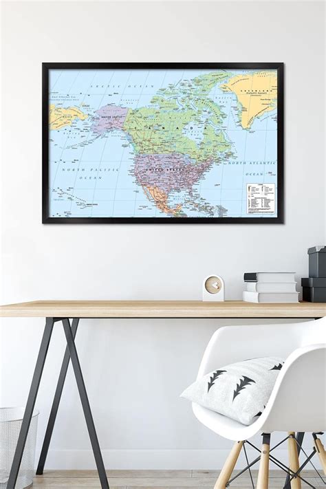 Trends International North America Map 2023 Wall Poster – Yaxa Colombia