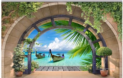 High End Custom D Photo Wallpaper Murals Mediterranean Mural Arches