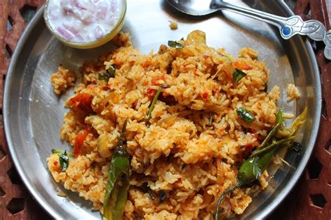 Easy Tomato Rice Recipe Thakkali Sadam Recipe