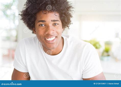 Handsome African American Happy Man Smiling Confident Stock Image