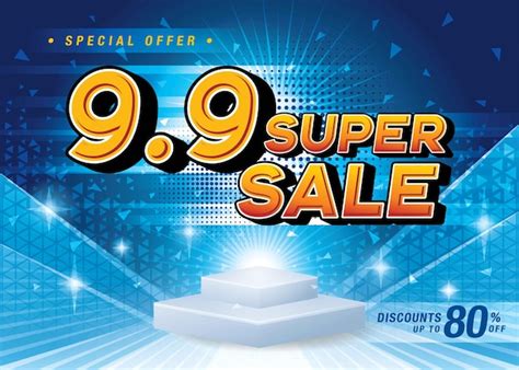 Premium Vector 99 Shopping Day Super Sale Banner Template Design