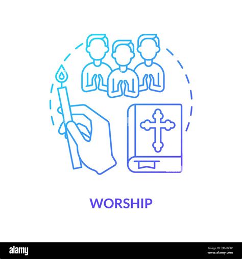 Worship Blue Gradient Concept Icon Stock Vector Image And Art Alamy