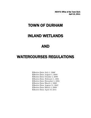 Fillable Online Town Plan Zoning Inland Wetlands And Watercourse