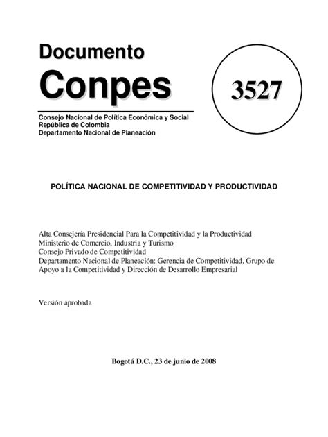 Fillable Online Consejo Nacional De Poltica Econmica Y Social Repblica