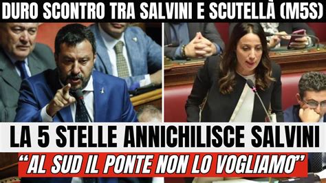 Duro Scontro tra Matteo Salvini e Scutellà M5S La 5 Stelle