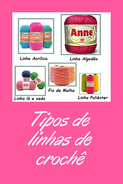 Nome De Linha De Crochê - Tipos de linhas de crochê | Linha de croche, Pontos de crochê para ...