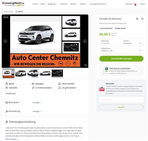 Citro N C Aircross Hybrid Im Leasing F R Euro Im Monat Netto Ntv