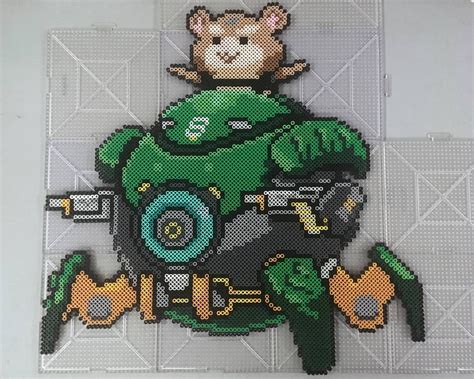 Overwatch Reinhardt Perler By Tehmorrison Melty Bead Patterns Perler