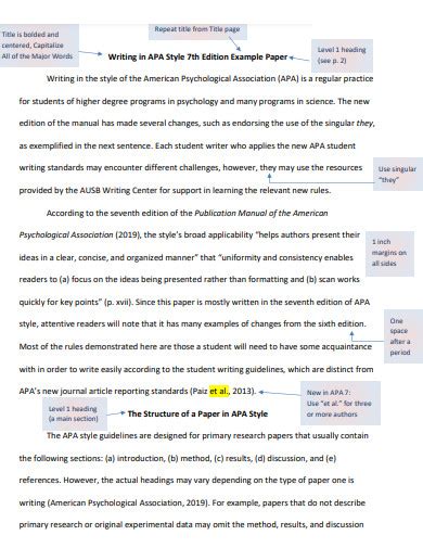 9 Apa 7 Paper Examples In Pdf Ms Word Apple Pages Examples