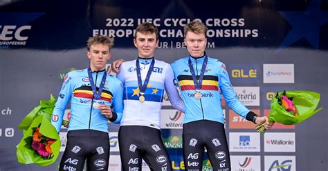 Volledig Belgisch Podium Op EK Veldrijden Voor Beloften Goud Voor