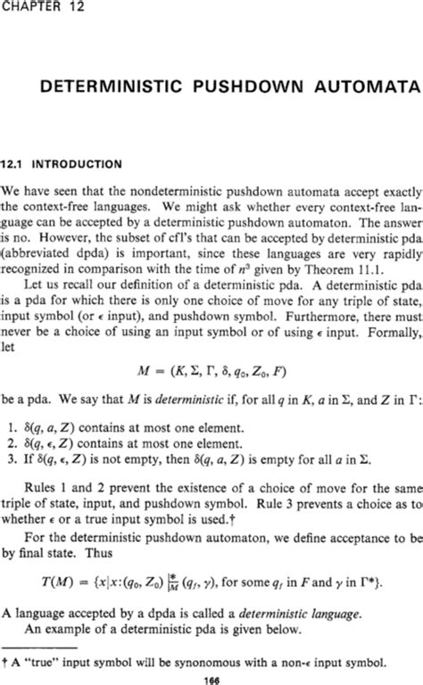 Deterministic Pushdown Automata Formal Languages And Their Relation