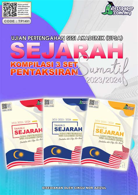 KOMPILASI 3 SET PENTAKSIRAN SUMATIF PERTENGAHAN TAHUN SEJARAH TAHAP 2