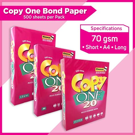 copy  bond paper gsm substance  shortalong sheets