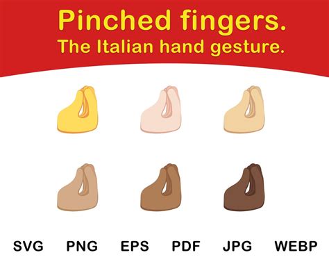 pinched fingers italian hand gesture  colors emoji twitter emoji