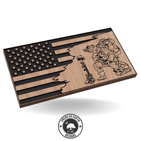 Tattered Flag 13 Kneeling Soldier - Patriot Nation Design