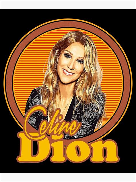 Retro Celine Dion Portrait Fan Art Tribute Poster By Luciarazo