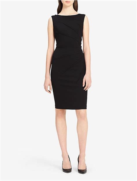 Calvin Klein Sunburst Sheath Dress Dress Sheath Dress Minimalist