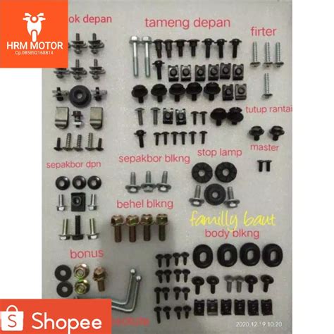 Jual Baut Lengkap Set Full Body Revo Fit Dan Revo Absolute Shopee