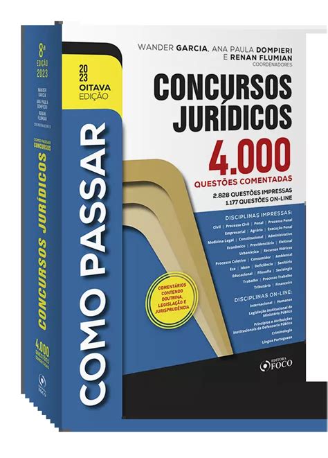 Como Passar Concursos Jurídicos 4000 Questões Comentada