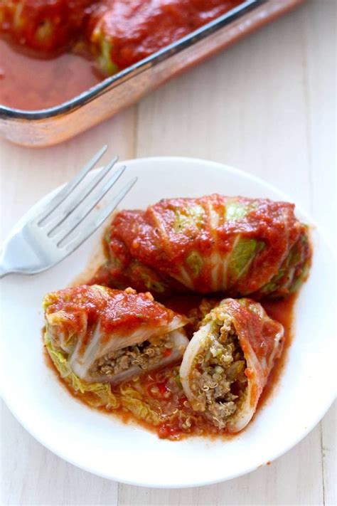 Healthier Napa Cabbage Rolls with Quinoa - The Girl on Bloor