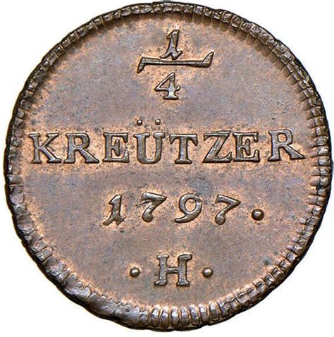 ¼ Kreutzer Franz II Austria Anterior Numista