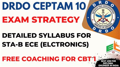 DRDO CEPTAM 10 Exam Strategy Detailed Syllabus For STA B ECE