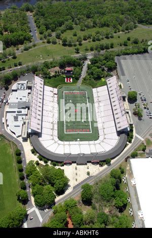 Rutgers NJ Football Stadium - Aerial view of the Rutgers University ...