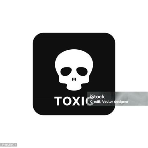 Poison Toxic Packaging Mark Icon Symbol Vector Stok Vektör Sanatı