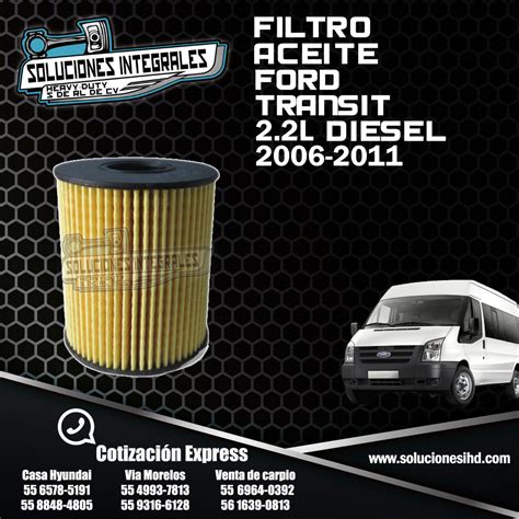 FILTRO ACEITE CARTUCHO FORD TRANSIT 2 2L 06 11 Home And Garden Decor