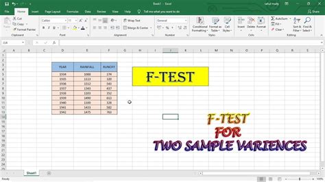 HOW TO CALCULATE F TEST ON MS EXCEL USING ANALYSIS TOOL YouTube