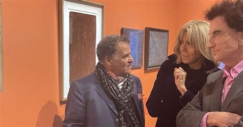 Brigitte Macron Visite L Exposition R Trospective Mehdi Qotbi L Ima