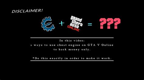 How To Use Cheat Engine On Gta Online Youtube