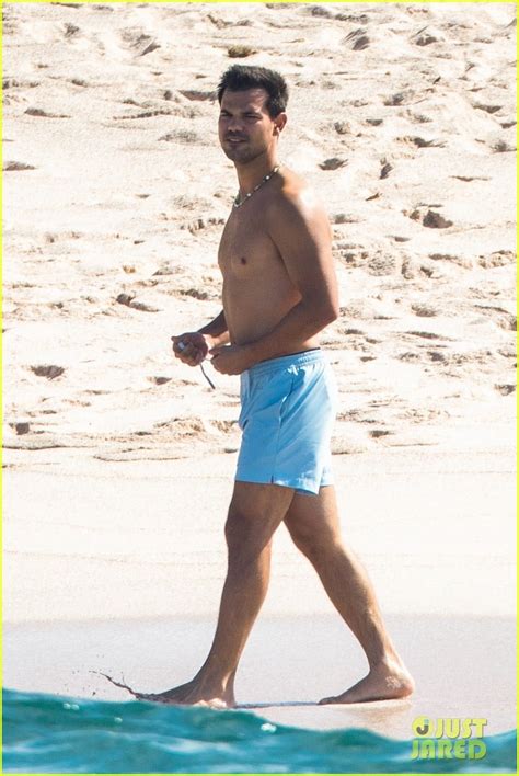 Newlyweds Taylor Lautner And Tay Dome Hit The Beach During Honeymoon In