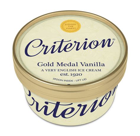 Criterion Gold Medal Vanilla Consort Frozen Foods