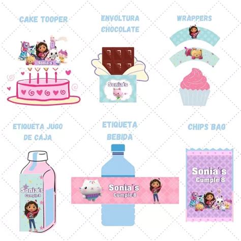 Kit Imprimible Gabby Y La Casa De Muñecas Editable Candy Bar MercadoLibre