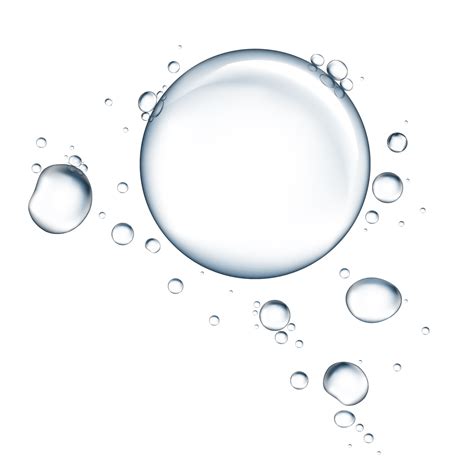 realistic water bubbles  transparent background  png