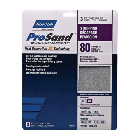 02621 9" X 11" 80 Grit Sandpaper Sheets 3-count - Walmart.com - Walmart.com