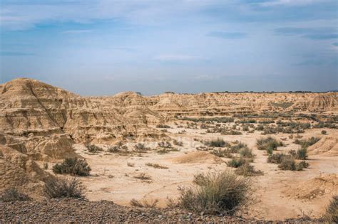 Landscape Of Desert Hills On Background Of Blue Sky — Vegetation