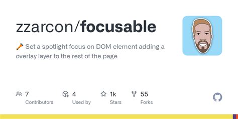 GitHub Zzarcon Focusable Set A Spotlight Focus On DOM Element Adding