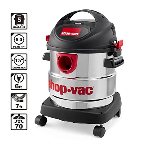 Shop Vac 5 Gallon 50 Peak Hp Wetdry Vacuum Stainless Steel Tank