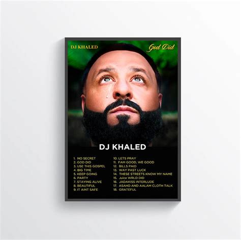 Dj Khaled Music Poster God Did Music Poster Album Poster Album Album