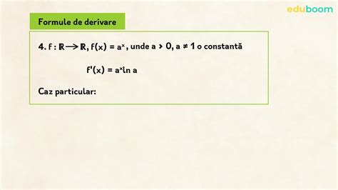 Derivata Unei Func Ii Formule De Derivare Recapitulare M M