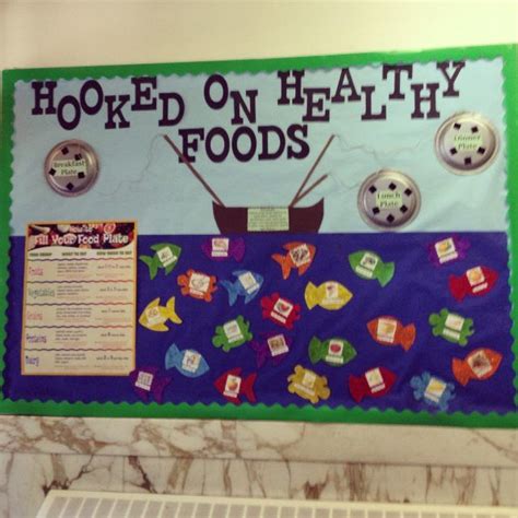 Hooked On Healthy Living Image Nurse Bulletin Board Nutrition