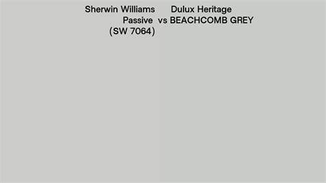 Sherwin Williams Passive SW 7064 Vs Dulux Heritage BEACHCOMB GREY