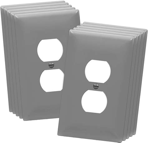 Enerlites Jumbo Duplex Receptacle Outlet Wall Plate Electrical Outlet Covers Gloss Finish